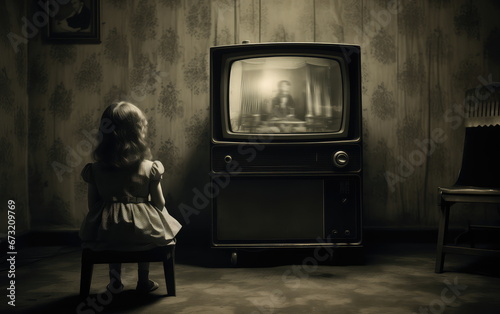 scary vintage TV.
 photo