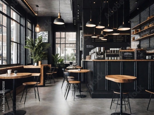high contrast  high resolution of a modern coffee shop
