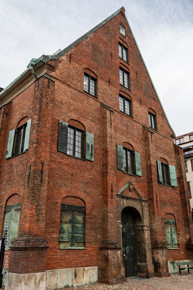 Fototapeta premium Gothenburg, Sweden: Gothenburg's Arsenal, Kronhuset. The redbrick building was originally used as an arsenal for the city garrison and as a granary