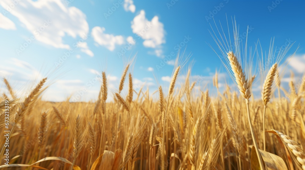 Fototapeta premium golden wheat field and sky
