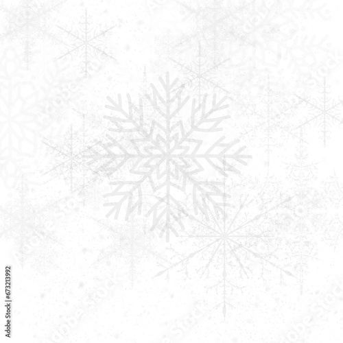 Christmas background of snowflakes on white background © Dorota