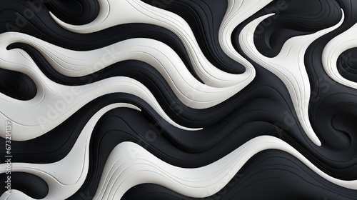 black and white wavy abstract background