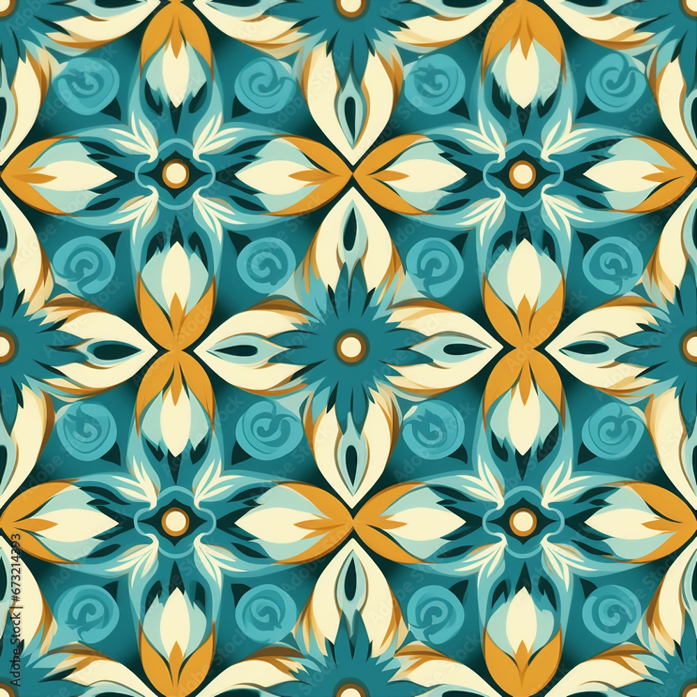 Symmetrical Mandala Ornament Pattern Symmetrical Mandala Ornament Pattern