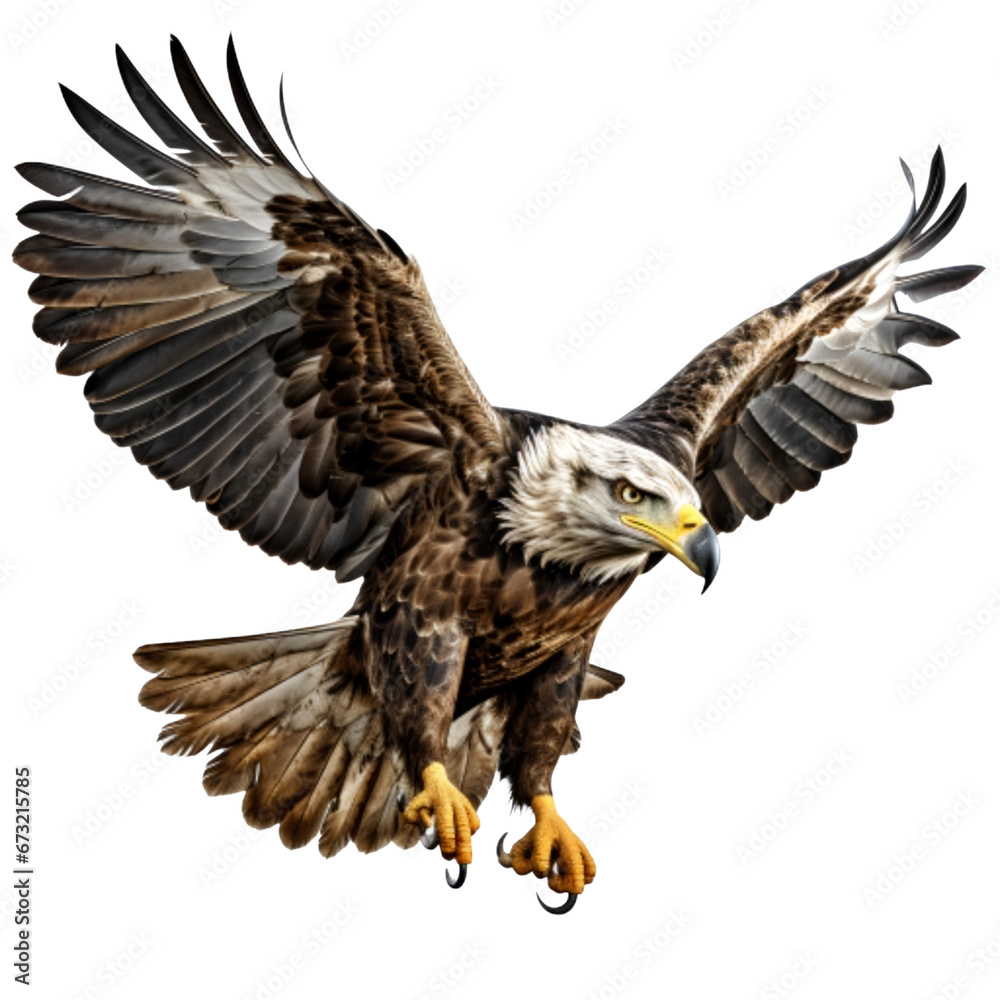 Obraz premium Flying Bald Eagle Bird