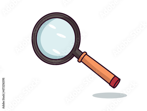 Drawing of Search Icon in trendy flat style isolated on white background illustration separated, sweeping overdrawn lines.