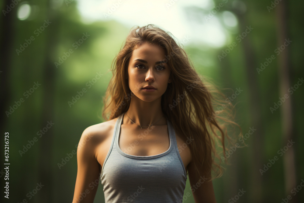 Generative ai photo image of a charming girl dressed stylish clothes enjoying spring season Generative ai photo image of a charming girl dressed stylish clothes enjoying spring season