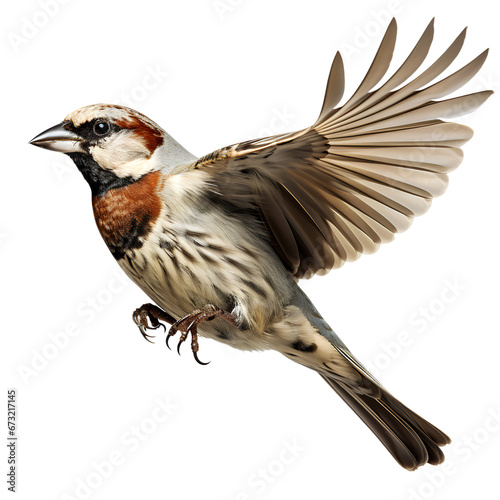 Flying House Sparrow Bird © TA