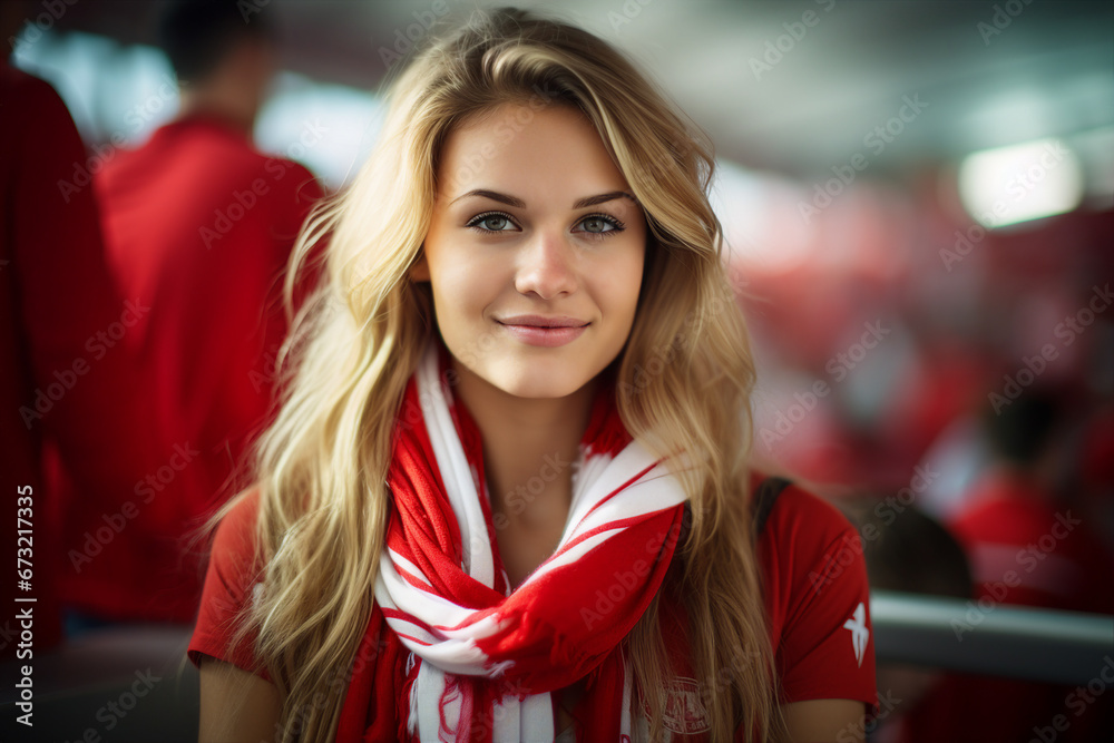 Φωτογραφία Generative Ai picture of various fans are cheering in sports stadium