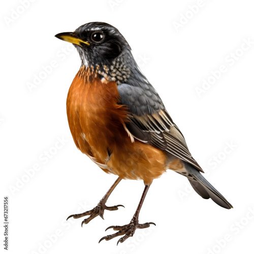 American Robin full body Bird