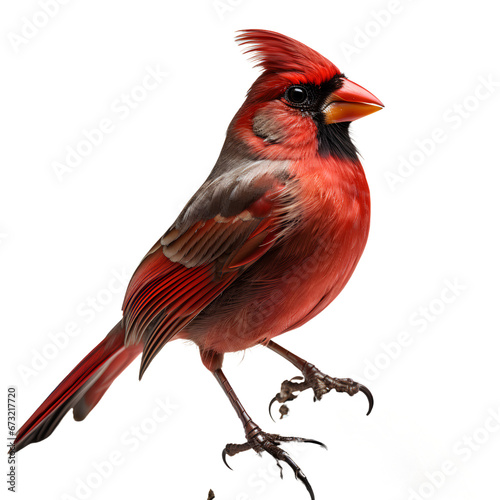 Full body Northern Cardinal Bird
