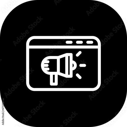 Web marketing marketing icon with black filled line outline style. business, web, marketing, technology, digital, strategy, media. Vector illustration