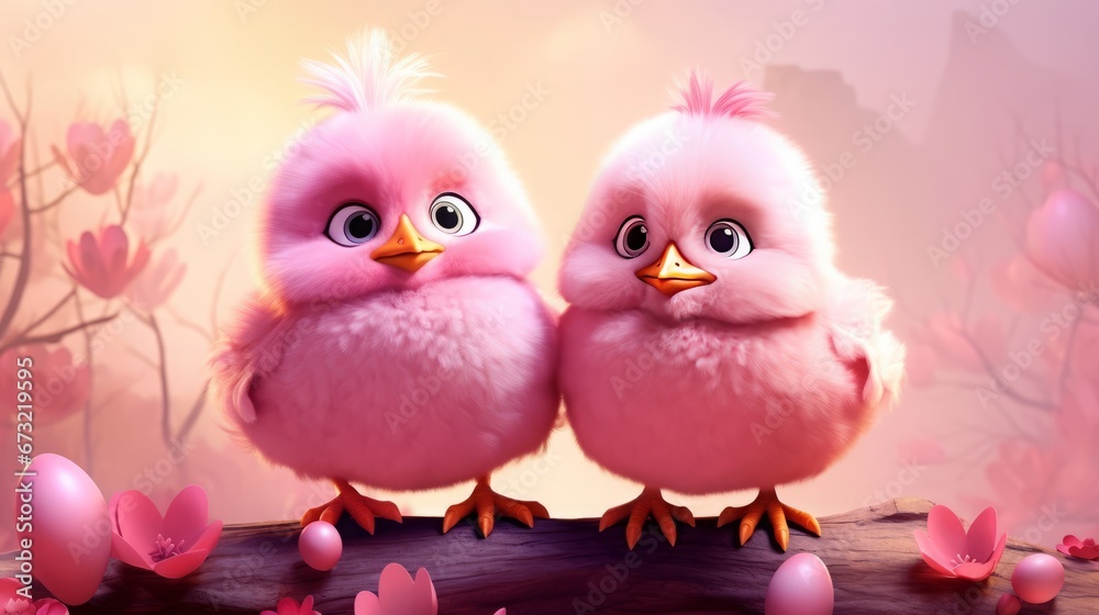 little pink chicks.