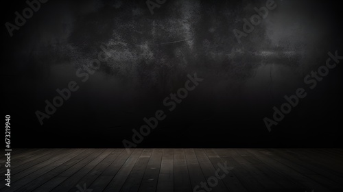 Empty Black Space Illuminated with Elegance  Presentation Background