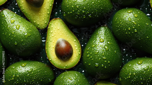 Glistening Avocados: A Study in Freshness and Texture,avocado,avocado background