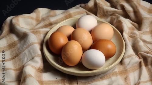 fresh chicken eggs.