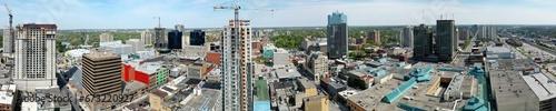 Aerial panorama view of London  Ontario  Canada in spring