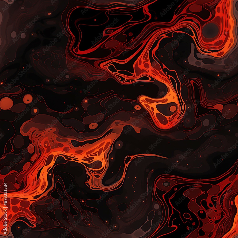 Liquid Lava with Geological Intricacy Pattern