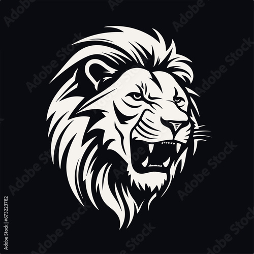 Lion in cartoon  doodle style. 2d vector illustration in logo  icon style. AI Generative