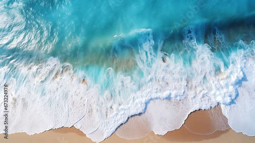 Spectacular Aerial Ocean Waves: Created with Generative AI Technology © ZZMC