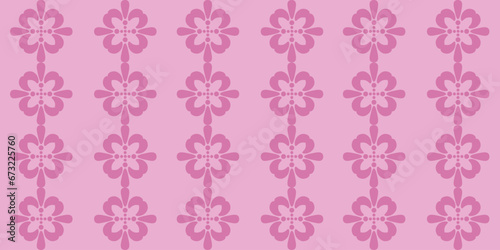 Design elegance floral wallpaper print in Retro 60s style. Flower seamless pattern in vintage 50s aesthetic. Wrapping paper design. Vector illustration can used t-shirt, textile, fabric print.