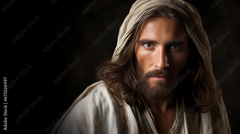 Intimate Devotion, Close Up Portrait of Jesus