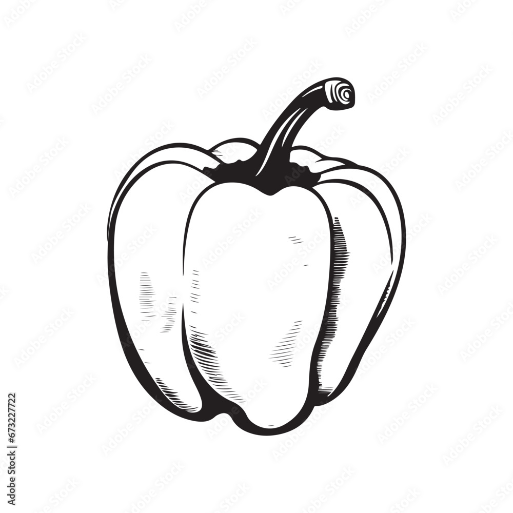 Pepper Image vector, illustration of a pepper Pepper Image vector, illustration of a pepper
