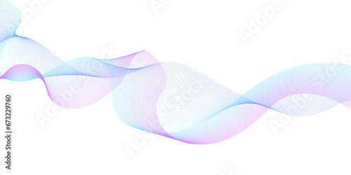 Abstract colorful glowing wave curved lines background. Abstract frequency sound wave lines and technology curve lines background. Design used for banner, template, science, business and many more.