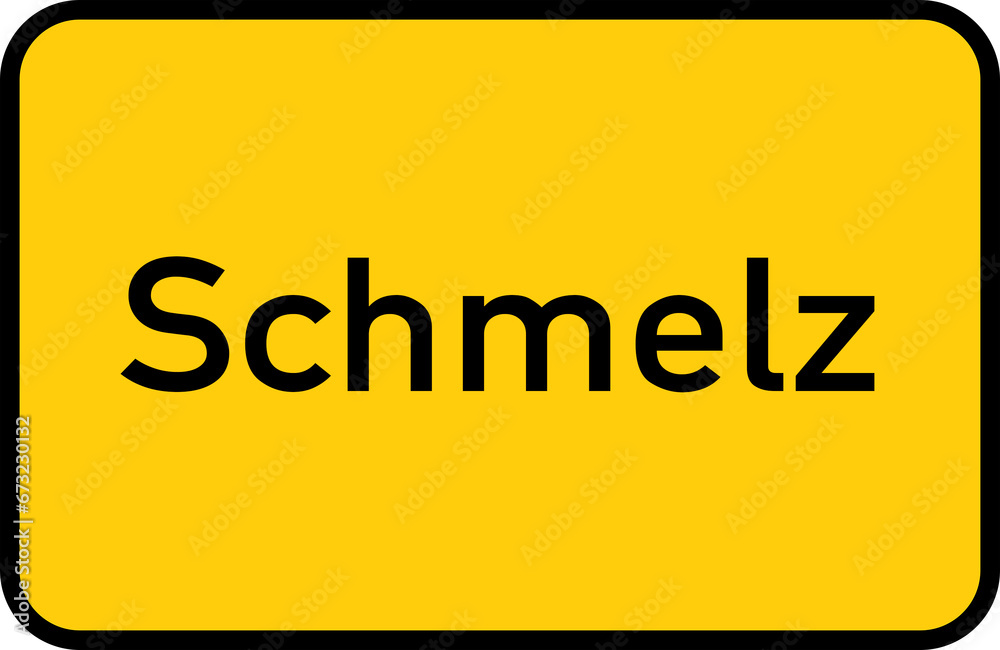 City sign of Schmelz - Ortsschild von Schmelz City sign of Schmelz - Ortsschild von Schmelz