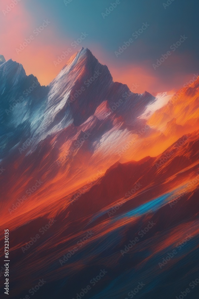 beautiful sunset over the mountains beautiful sunset over the mountains beautiful sunset sky with clouds