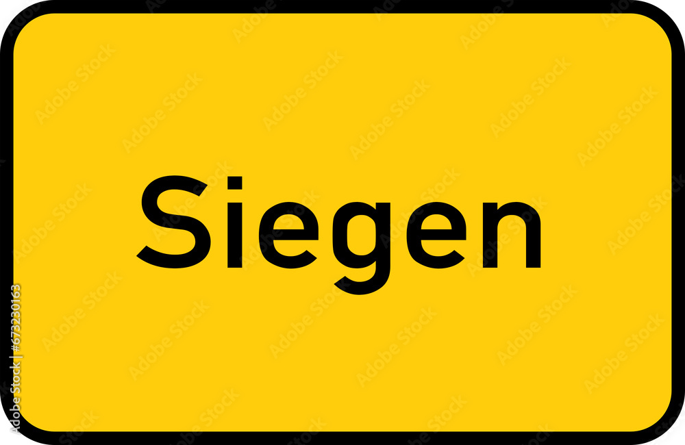City sign of Siegen - Ortsschild von Siegen City sign of Siegen - Ortsschild von Siegen