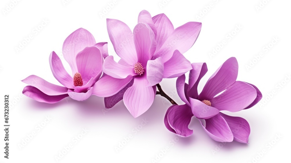 Purple pink magnolia flower isolated on white background, with clipping path Purple pink magnolia flower isolated on white background, with clipping path
