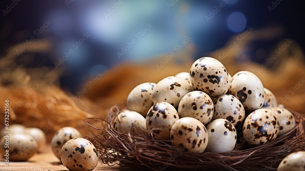 fresh quail eggs.