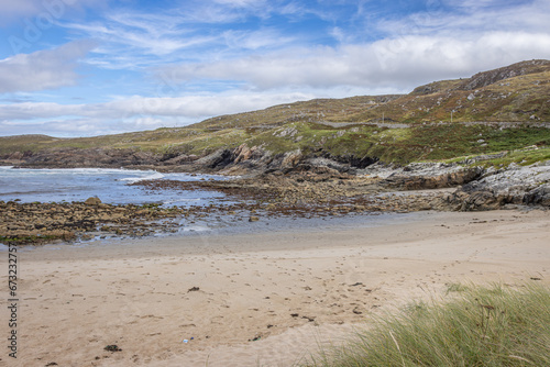 Doagh  Ireland - September 3 2023  Wild Atlantic Way scenic road - Rosguill Peninsula 