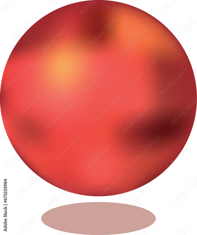 red metal ball with shadow on transparent background red metal ball with shadow on transparent background