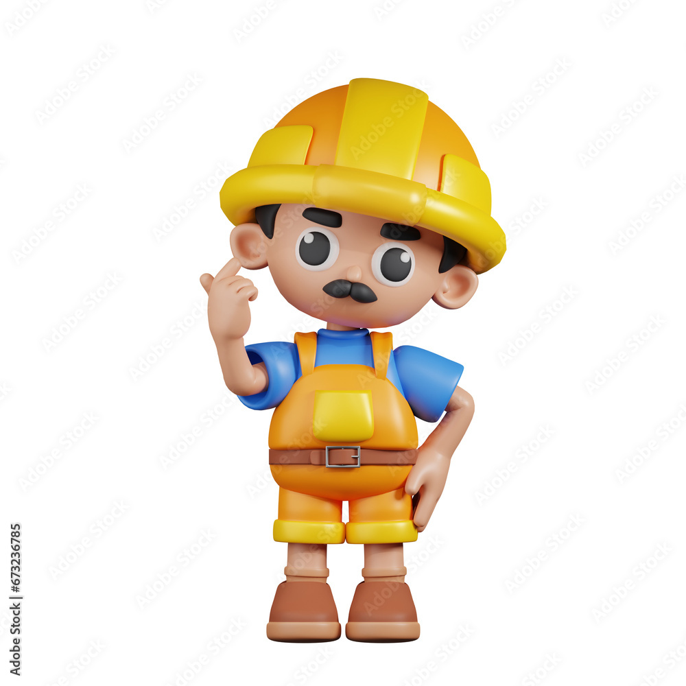 3d Character Builder Giving Mini Love Pose. 3d render isolated on transparent backdrop. 3d Character Builder Giving Mini Love Pose. 3d render isolated on transparent backdrop.