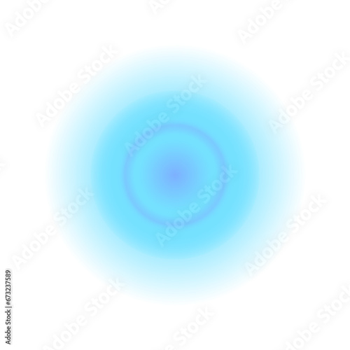 Blue point with concentric circles. Symbol of aim, target, healing, hurt, painkilling. Vector illustration