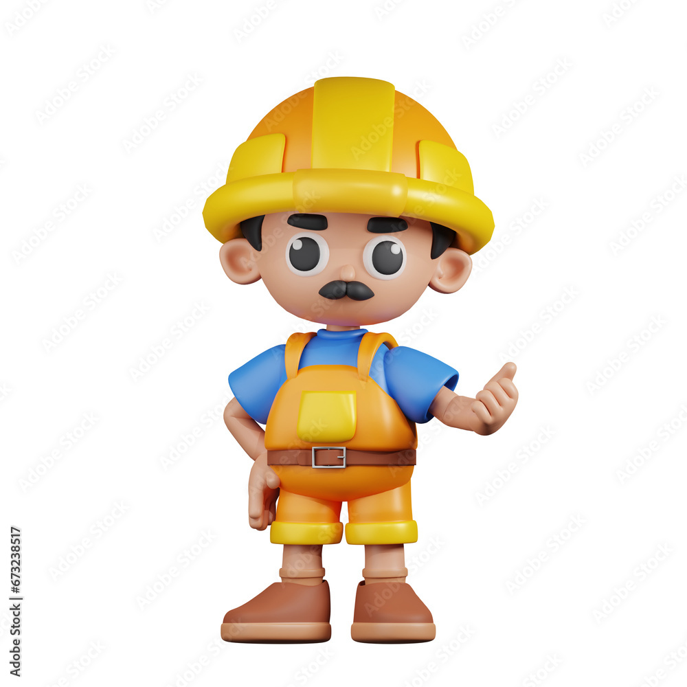 3d Character Builder Pointing Next Pose. 3d render isolated on transparent backdrop. 3d Character Builder Pointing Next Pose. 3d render isolated on transparent backdrop.
