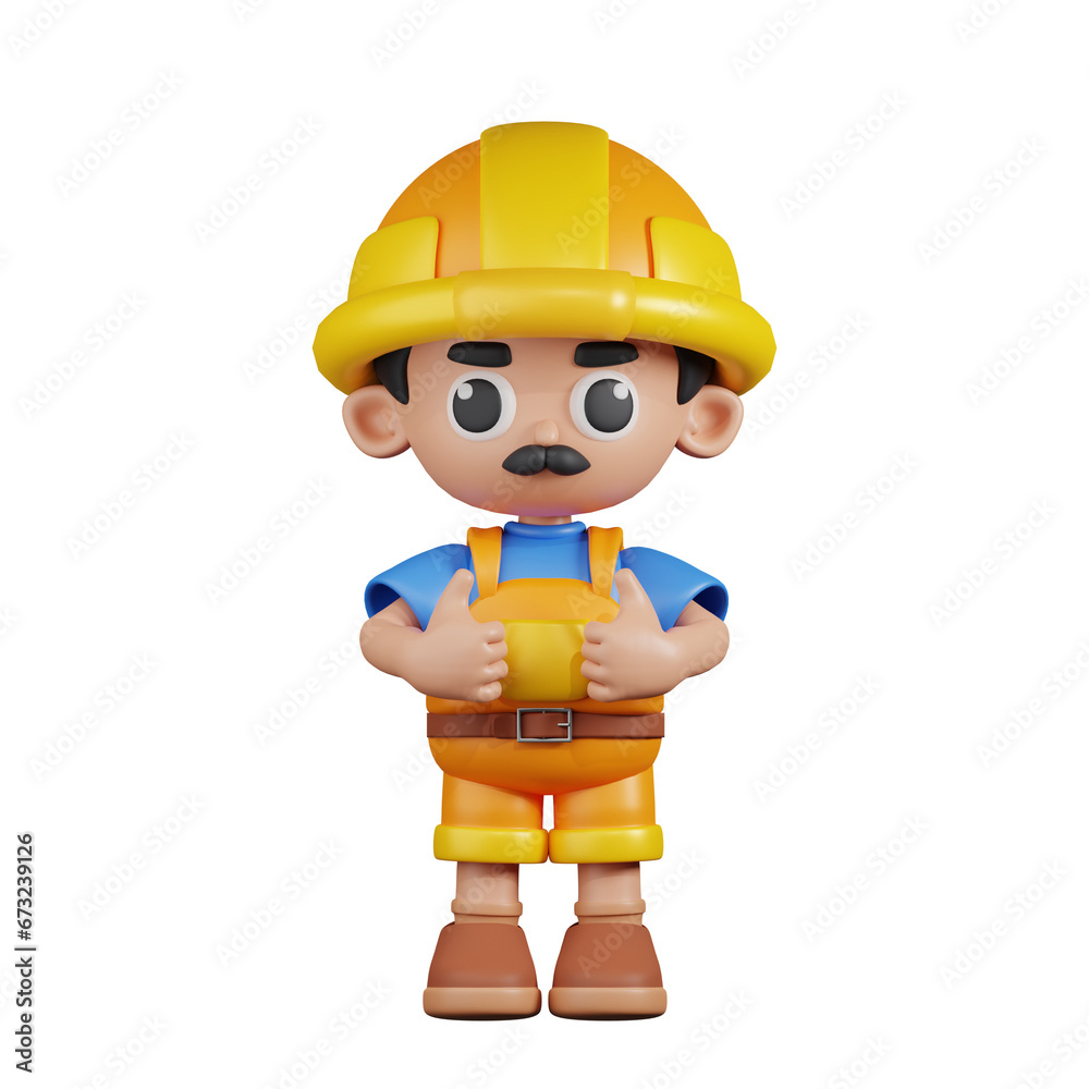 3d Character Builder Showing Thumbs Up Pose. 3d render isolated on transparent backdrop. 3d Character Builder Showing Thumbs Up Pose. 3d render isolated on transparent backdrop.
