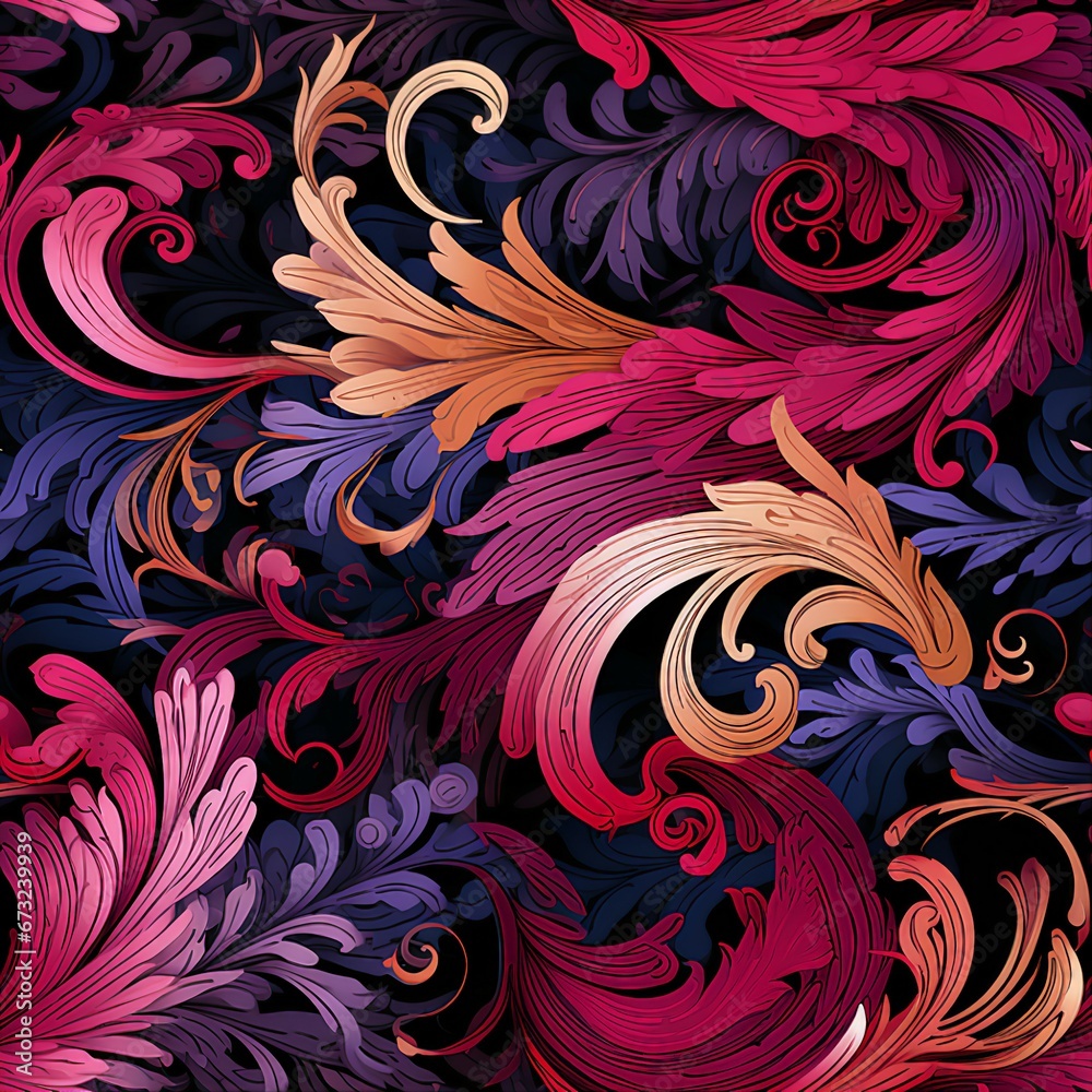 Brocade and Textured Swirls in Harmony Pattern Brocade and Textured Swirls in Harmony Pattern