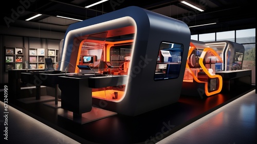 A 3D printing service center, where customers can design their own objects to be fabricated on-site. photo