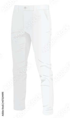 White chino pants. vector illustration