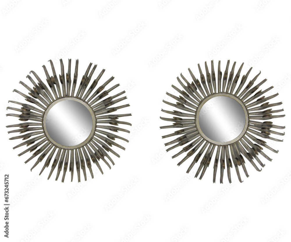 Fototapeta premium Image of Classic Vintage Sunburst Circle Mirror