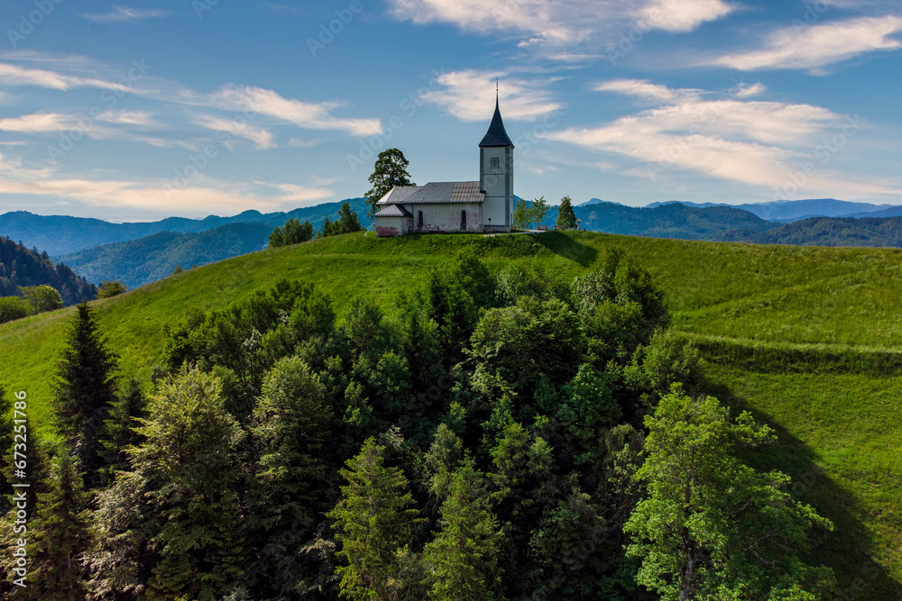 Jamnik church on the hill