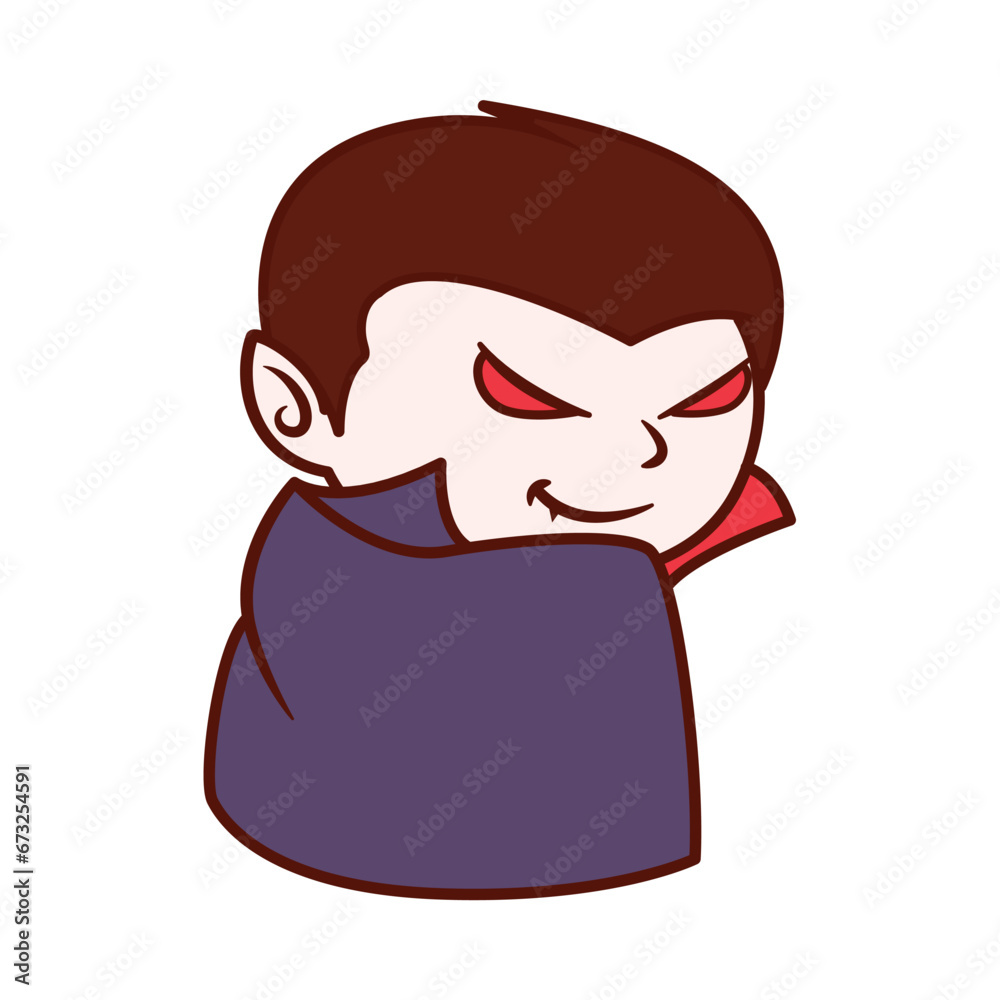 vampire cartoon illustration design with cloak vampire cartoon illustration design with cloak