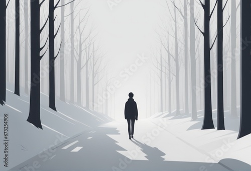 winter forest landscape, vector illustration winter forest landscape, vector illustration winter background with trees and snow © Shubham