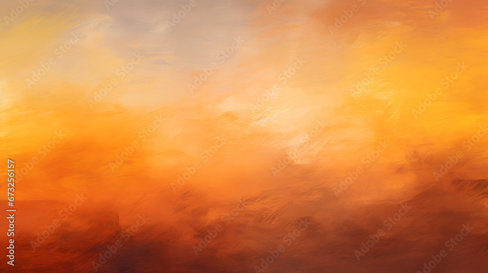 Abstract yellow background : fiery yellow, burnt orange, copper red, brown, gray, and black. 