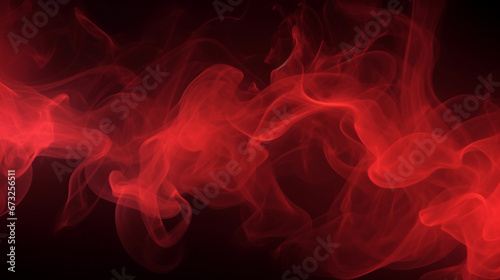 Arrière-plan de fumée de couleur rouge sur un fond noir. Fond pour conception et création graphique. photo