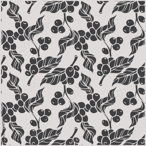 pattern seamless of flora coffee plant for fabric textile, backdrop, art sketch, background wallpaper, cafe decorative, illustration cover, vintage menu, arabica antique.