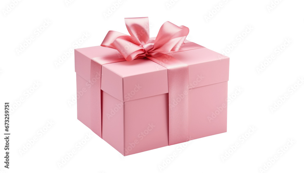 pink gift box isolated on transparent background cutout pink gift box isolated on transparent background cutout