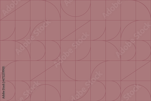 Obraz na płótnie Art deco linear seamless pattern drawing in linear style on coral background w salonie